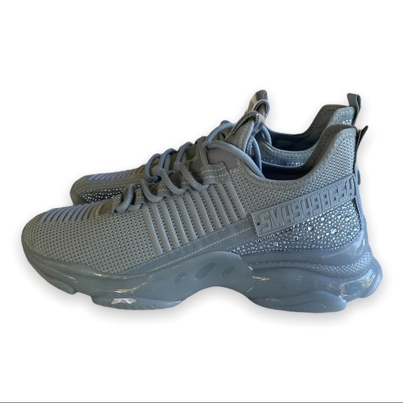Steve Madden Blue Athletic Shoes Maxima Glam Boyfriend Sneakers Rhinestones 7.5 - Picture 10 of 13
